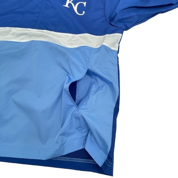 Kansas City Royals windbreaker Size Large Genuine Merchandise 1/4 zip hood NWT - Picture 4 of 9